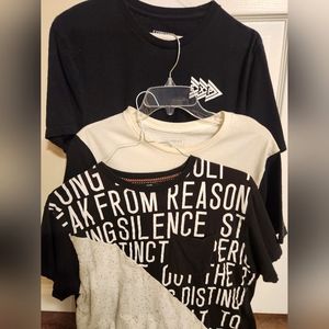 3 EXPRESS Tee Shirts Black Medium